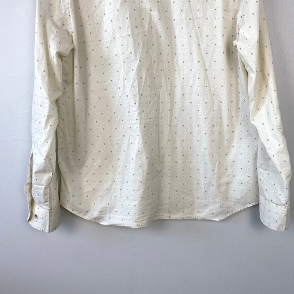 Banana Republic Slim Fit Unticked Shirt Cotton White Casual Button Down Large - Picture 8 of 12